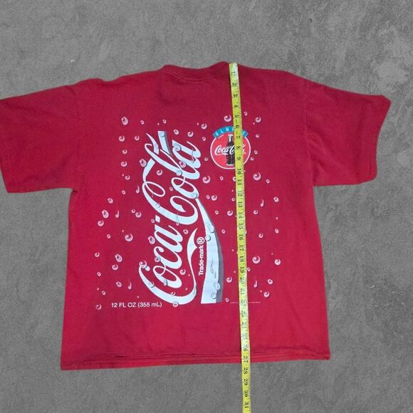 Vintage Coca Cola Shirt AOP Giant Tag XL Rare All Over Print - Picture 7 of 9